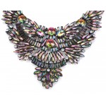 Multicolored Aurora Marquise Crystal Burst Bib Necklace